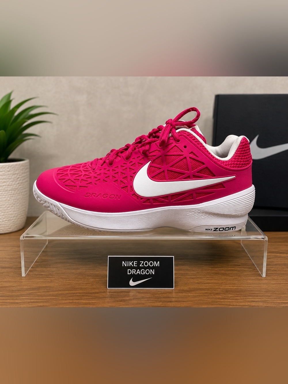 Nike Zoom Dragon Women's Running Shoe - Hot Pink & White